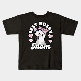 Best Husky Mom Kids T-Shirt